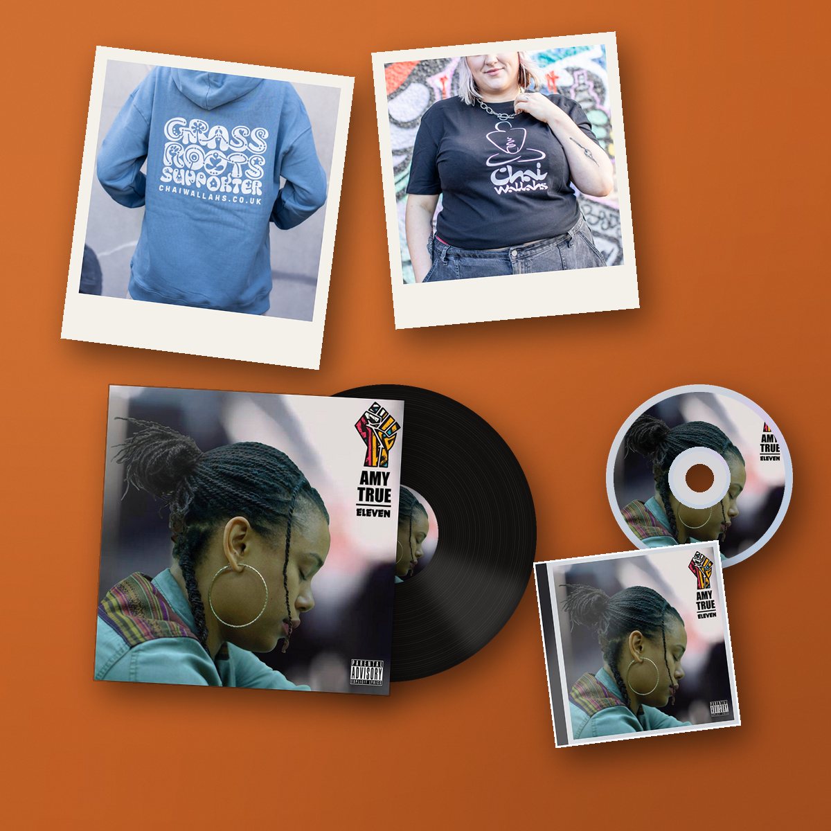 The Full Spotlight: Eleven on vinyl and CD + Grassroots Supporter hoodie + Chai Wallahs tee